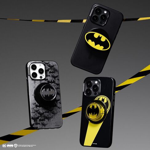 PopSockets Round Phone Grip Compatible with MagSafe, Adapter Ring Included, Phone Holder, Wireless Charging Compatible, WB Batman - Bat Symbol in Saudi Arabia