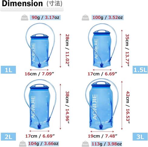 Azarxis Hydration Water Bladder 1.5L Leakproof Water Reservoir, BPA Free Running Vest Pack Replacement for Outdoor Sports Travel Hiking Biking Climbing Cycling in Saudi Arabia