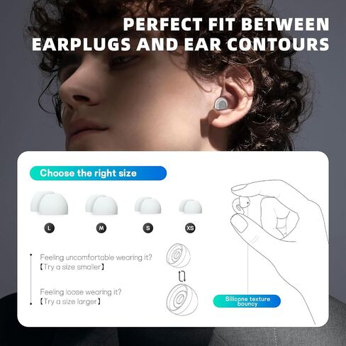 Ear Plugs for Sleeping Noise Cancelling, Perfect -30dB Reusable Silicone Earplugs for Noise Reduction, Hearing Protection Ear Plugs for Sleep, Study, Work, Focus-Lavender in Saudi Arabia