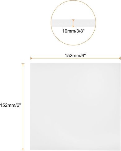 2pcs 12 x 12 Inch UHMW Polyethylene Sheets, 1/8 Inch Thick Ultra High Molecular Weight Black Plastic Sheet [for Home, Industrial] in Saudi Arabia