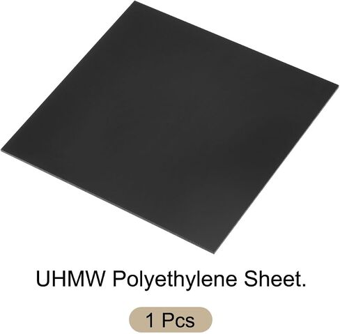 قطعتان من صفائح البولي إيثيلين UHMW مقاس 12 × 12 بوصة، ورقة بلاستيكية سوداء بوزن جزيئي عالي جدًا بسمك 1/8 بوصة [للمنزل والصناعية] in Saudi Arabia