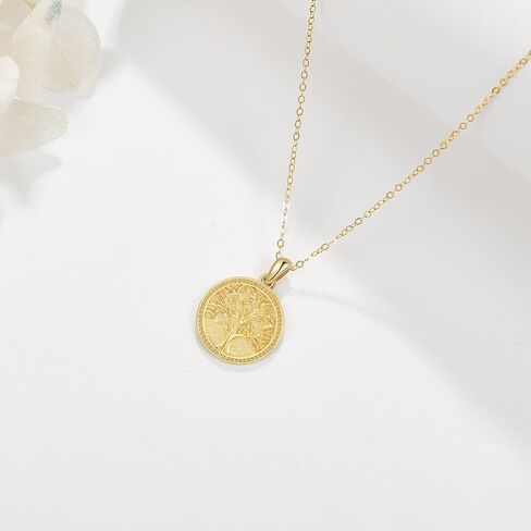 14k الذهب الحقيقي الساحرة عقدة قلادة حساسة 14k الذهب الأصفر الساحرة عقدة سحرية قلادة قلادة سلتيك الصليب Moonstone مجوهرات للنساء الفتيات in Kuwait
