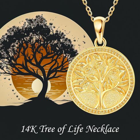 14k الذهب الحقيقي الساحرة عقدة قلادة حساسة 14k الذهب الأصفر الساحرة عقدة سحرية قلادة قلادة سلتيك الصليب Moonstone مجوهرات للنساء الفتيات in Kuwait