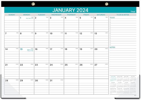 Desk Calendar 2025, 2025 Desk Calendar Large 22‘’ x 17‘’, from January 2025 to June 2026, 18 Months Desk Calendar 2025-2026 with Protect Corner in Saudi Arabia