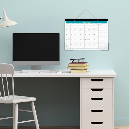 Desk Calendar 2025, 2025 Desk Calendar Large 22‘’ x 17‘’, from January 2025 to June 2026, 18 Months Desk Calendar 2025-2026 with Protect Corner in Saudi Arabia
