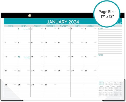 Desk Calendar 2025, 2025 Desk Calendar Large 22‘’ x 17‘’, from January 2025 to June 2026, 18 Months Desk Calendar 2025-2026 with Protect Corner in Saudi Arabia