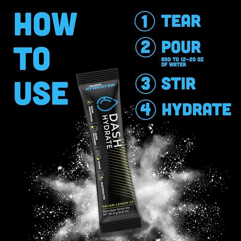 Rapid Hydration Electrolyte Drink Mix Packets | Rapid Absorption & Recovery with No Sugar | Activate Energy – Detoxify - Support |16 ct (Blue Raspberry) in Saudi Arabia