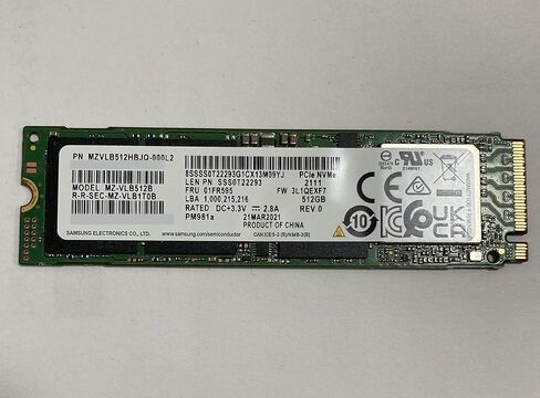 MZVLB512HBJQ-000D7 Samsung 512GB PM981a SED Encryption M2 M.2 2280 PCIe SSD (جديد مع الضمان)، MZ-VLB512C 0WD87X WD87X، وحدة تحكم PM981 Phoenix، متوافقة مع Dell HP Acer Asus Lenovo in Saudi Arabia