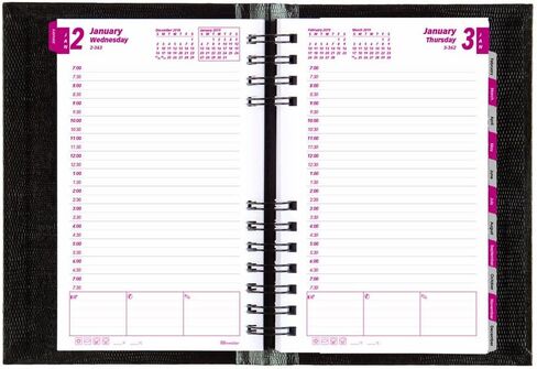 Brownline 2024 CoilPro Daily/Monthly Planner, Appointment Book, 12 Months, January to December, Twin-Wire Binding, 8" x 5", Black (CB634C.BLK-24) in Saudi Arabia