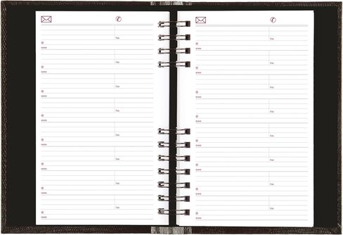 Brownline 2024 CoilPro Daily/Monthly Planner, Appointment Book, 12 Months, January to December, Twin-Wire Binding, 8" x 5", Black (CB634C.BLK-24) in Saudi Arabia