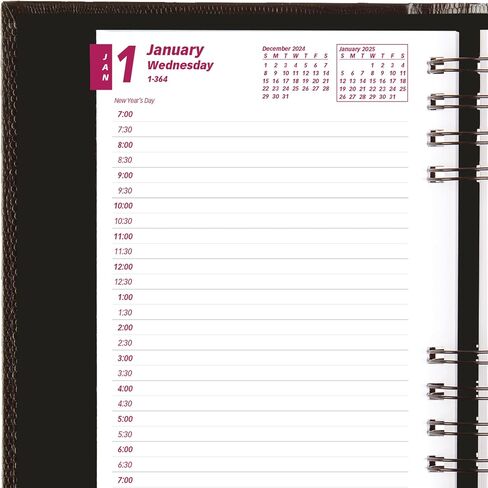 Brownline 2024 CoilPro Daily/Monthly Planner, Appointment Book, 12 Months, January to December, Twin-Wire Binding, 8" x 5", Black (CB634C.BLK-24) in Saudi Arabia