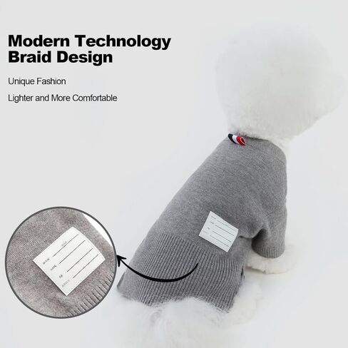 PINA Dog Sweater, Dog Cardigan Sweater, Knitted Dog Sweater Classic Warm Windproof, Puppy Sweater Winter Clothes for Small Medium Large Dogs in Saudi Arabia