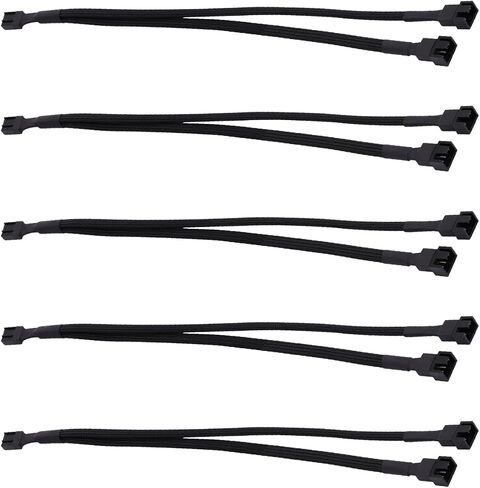 10-Pack PWM 4 Pin Fan Extension Cable，12 inch PC Fan Power Extension Cable, Male to Female 4-Pin PWM Splitter Cord for Computer ATX Case in Kuwait