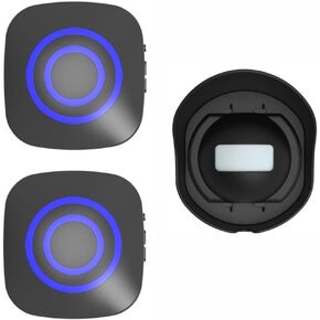 Door Chime Wireless Driveway Alarm Weatherproof Outdoor Motion Sensor Detector Security Alert-Outdoor/Home/Store Entrance Aler-328 Feet,LED Indicators,2 Receiver and 1 Sensors(Black) in Kuwait