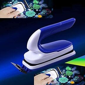 Magnetic Aquarium Fish Tank Cleaner, Fish Tank Magnetic Glass Cleaner, Glass Algae Fish Tank Scrapers Glass Cleaner Floating Brush with Handle Design(Floating,Scratch-Free,Non-Slip,Magnetizing)
