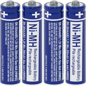 RocketBus 4-Pack BK-30AAABU Batteries for Panasonic Cordless Phone Battery BK30AAABU