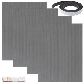 DIY PC Case Dust Mesh Filter,400x300mm PC Mesh Grill with Magnetic Frame Strip,Computer Cooler,Cooler Filter Screen,Fan Dust Mesh Cover Dustproof High Density - 4 Pack
