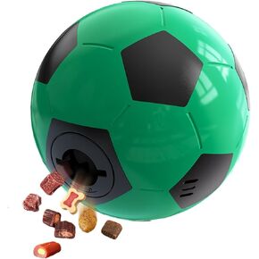 Rensh Interactive Dog Toys Soccer Ball, Indestructible Dog Balls Perfect for Large Medium Dogs, Dog Puzzles for Smart Dogs & Treat Dispensing Dog Toys to Keep Them Busy, Dog Slow Feeder Treat Ball