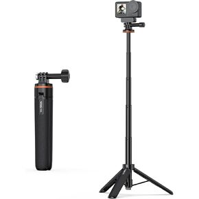 VRIG Extension Mini Tripod for Action Camera,360° Ball Head,with Cold Shoe Mount,Selfie Stick Tripod for All Gopro 13 12 11/DJI Action 5 4 3/Insta360 Ace Pro