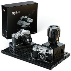 Nifeliz Cameras Building Set for Build and Display, Creative Gift for Photographers, Collectible Cameras Model for Display, Creative Activity or Gift for Adults (2,109PCS, NF10277)