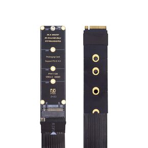 بطاقة موسع Xiwai NGFF M-Key NVME SSD مع كابل تمديد PCI-E 4.0 مرن PCI Express محول رافع 30 سم للوحة الرئيسية SSD 2230/2242/2260/2280