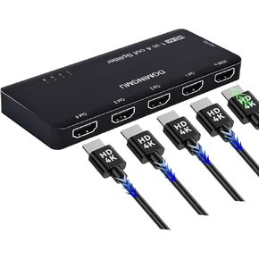 4K HDMI Splitter - 1x4 HDMI Input into 4 Output Splitter for TV, Supports 3840x2160p - Ideal for Home Entertainment (4K 1x4)