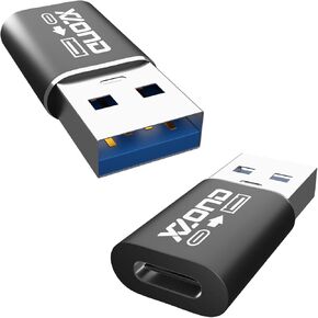 محول USB إلى USB C (عبوتان)، نقل بيانات عالي السرعة، USB 3.1، لأجهزة MacBook وأجهزة الكمبيوتر المكتبية وأجهزة الكمبيوتر المحمولة والشواحن والأرصفة والمحاور
