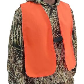 Blaze Orange Hunting Vest High-Visibility Unisex-Adult Waterproof Deer Bow Soft & Silent Poly Hunting Gear Accessories for Men Women Kids One Size