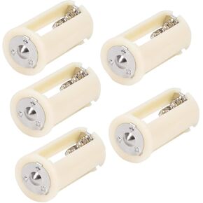 5 Pcs 3 AA to 1 D Battery Adapters Holder AA to D Battery Convertor Adapters Holder White 1.5V Output Case Box AA to D Battery Converter