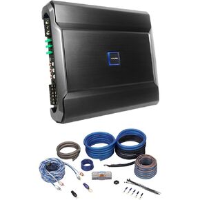 Alpine R-A90S 900 Watt R-Series 6-Channel Car Audio Amplifier Class D Amp Bundle with Rockville RWK4CU 4 AWG Gauge 100% Copper Complete Amp Installation Wire Kit OFC