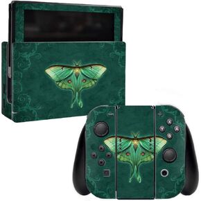 MightySkins Skin Compatible with Nintendo Switch - Luna Moth | Protective, Durable, and Unique Vinyl Decal wrap Cover | Easy to Apply, Remove, and Change Styles | Made in The USA