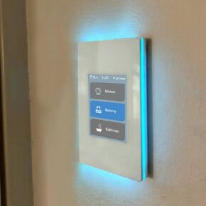 LANBON L8-HAK LCD 2-in-1 Alarm Smart Switch, Integrates Home Security System & Smart Light Switch into One, 7-Piece Kit Wireless DIY Alarm System for Home Security, Need Neutral Wire