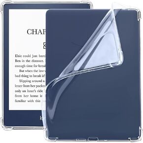 Clear Case Compatible with (6") Kindle 12th Gen 2024 Release & 11th Gen 2022, TPU Transparent Back Cover for Daily DIY, Slim Lightweight Air-Filled Corners Back Cover for 6 inch Kindle 2024/ 2022