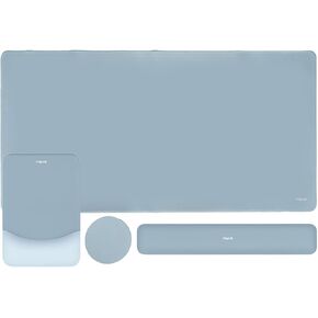 MOSISO Keyboard Mouse Pad Set, Large Gaming Mouse Pad&Keyboard Wrist Rest | Rectangular Mousepad with Wrist Rest&Coaster, Ergonomic Non-Slip&Easy Typing Pad with Curved Silicone Lining, Antique Green in Saudi Arabia