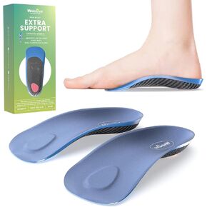 Plantar Fasciitis Arch Support Insoles - Welnove 3/4 Orthotic Inserts with Metatarsal Pad,Pain Relief Shoe Inserts for Lower Back,Knee, Heel,Plantar Fascia,Flat Feet Orthotic Insoles for Women 6-10