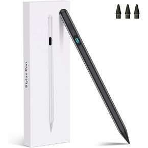 Stylus Pen for iPad 2018-2024,with Magnetic Attachment,USB-C Fast Charge,Tilt Sensitivity Palm Rejection,Compatible with Apple iPadPro11/12.9"/M4, iPadAir3/4/5/M2, iPad6-10, iPadMini5/6