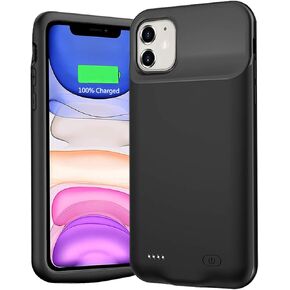 Battery Case for iPhone 11, Upgraded 7000mAh Portable Battery Power Pack Rechargeable Smart Charger Case Compatible with iPhone 11 (6.1 inch) External Battery Charging Case Support Carplay (Black)