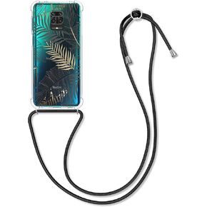 حافظة كروس kwmobile متوافقة مع حزام حافظة Xiaomi Redmi Note 9S / 9 Pro / 9 Pro Max - أسود للسفر/متعدد الألوان/شفاف