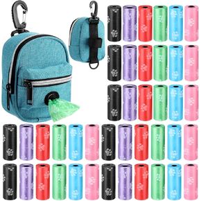 1005 Count 67 Roll Dog Poop Bags Bulk with Holder Dog Pet Waste Bag Dispenser Doggy Treat Pouch Walking Bag Dog Poop Bag Holder with Clip for Leash Outdoor Puppy Walking Travel Camping Accessories