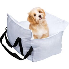 Small Dog Car Seat for Small Dogs - Waterproof Dog Booster Seat for Car, Clip-On Safety Leash and Thickened Memory Foam Filling, Pet Travel Carrier Bed Up to 25lbs