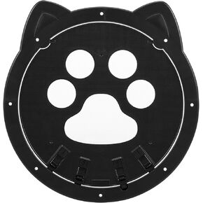 Cat Door for Screen Door, Pet Screen Door with Lockable Magnetic Flap, 4 Ways Locking Interior Doggy Door, Cute Cat Paw Shape Pet Door for Cats Dogs Up to 22Lbs(White)