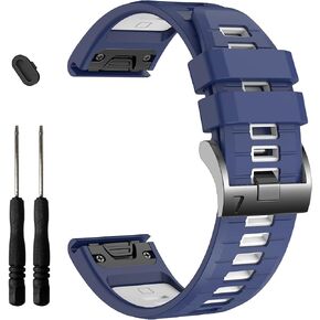 EZMVZKU 20mm Quickfit Silicone Watch Band for Garmin Fenix 8 43mm/Descent Mk3 43mm/Epix Pro 42mm/Fenix 7S/6S/5S/7S Pro/6S Pro/5S Plus,Sport Replacement Strap for Approach S70 42mm/Descent Mk2s
