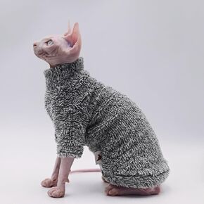 Sphynx Cat Apparel Kitty Clothes Warm Autumn and Winter Hairless Cat Outfits Cat Clothes for Devon Rex Cats, Cornish Cats and Small Cats (Pink, Small)