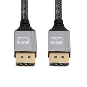 xiwai Up Angled DP to DP Cable 4K 60hz 90 Degree DisplayPort Cable Silver Sleeve Ultra-HD UHD for Desktop Laptop Monitor Graphics Card, 1m