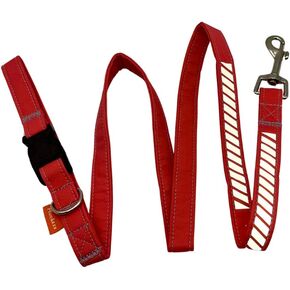 Reflective Waterproof Dog Leash with Buckle Handle - 120cm Strong Comfortable Dog Training Leads for Daily Walks, Helping Stop Pulling - for Small to Large Dogs (Tawny Orange, M)