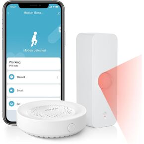 eMylo Zigbee Motion Sensor Smart Motion Sensor Detector for Alarm System Infrared Movement Detector with Zigbee Smart Siren Alarm Compatible with TUYA/Smart Life(Zigbee Hub Required)