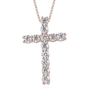 Cross Necklace for Women 925 Sterling Silver Cubic Zirconia Cross Crucifix Pendant Necklace Simple Dainty Necklace Anniversary Birthday Christmas Gifts for Women 18 Inch