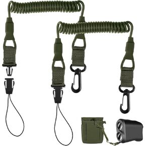 Zonon 2 Pcs Rangefinder Tether Range Finder Tether Retractable Rangefinder Lanyard Coiled Equipment Lanyard for Hunting