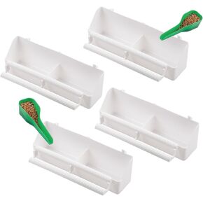4 Pack Bird Feeder for Cage Bird Food Bowl Parakeet Feeder Bird Water Parrot Feeder