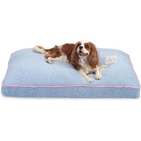 FluffyDream Dog Bed for Medium Dog, Super Soft Pet Bed Mat, Suitable for Dogs Up to 65lbs, 36'' x 27'', Light Blue